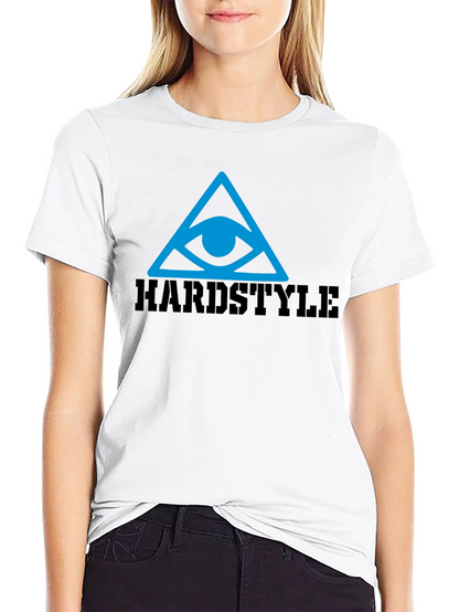 Camiseta Negra Hardstyle con Diseño Ojo en Triángulo