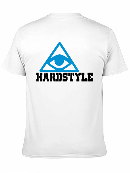 Camiseta Negra Hardstyle con Diseño Ojo en Triángulo