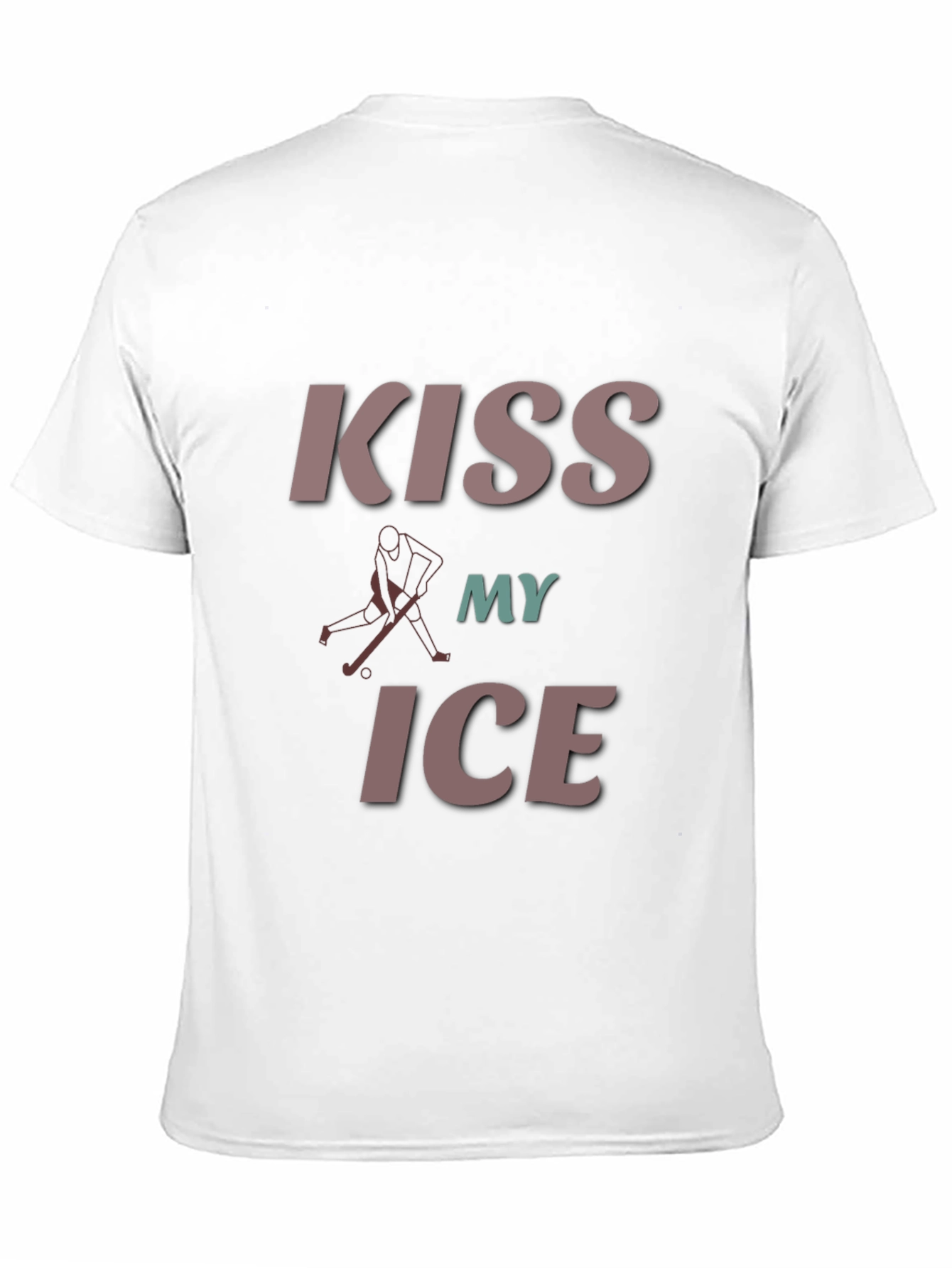 Camiseta Negra con Diseño de Hockey Kiss My Ice