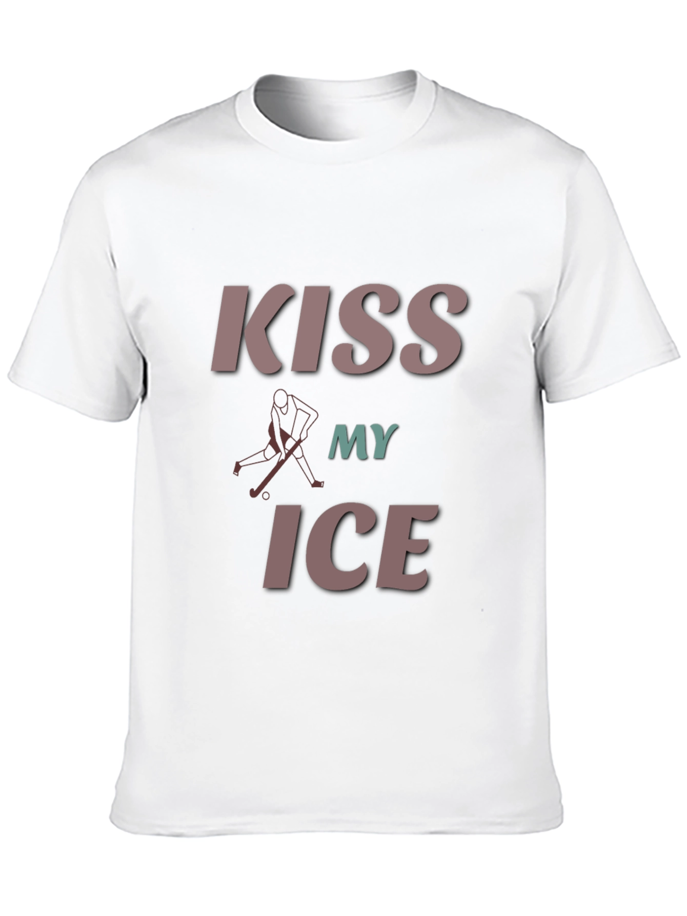 Camiseta Negra con Diseño de Hockey Kiss My Ice