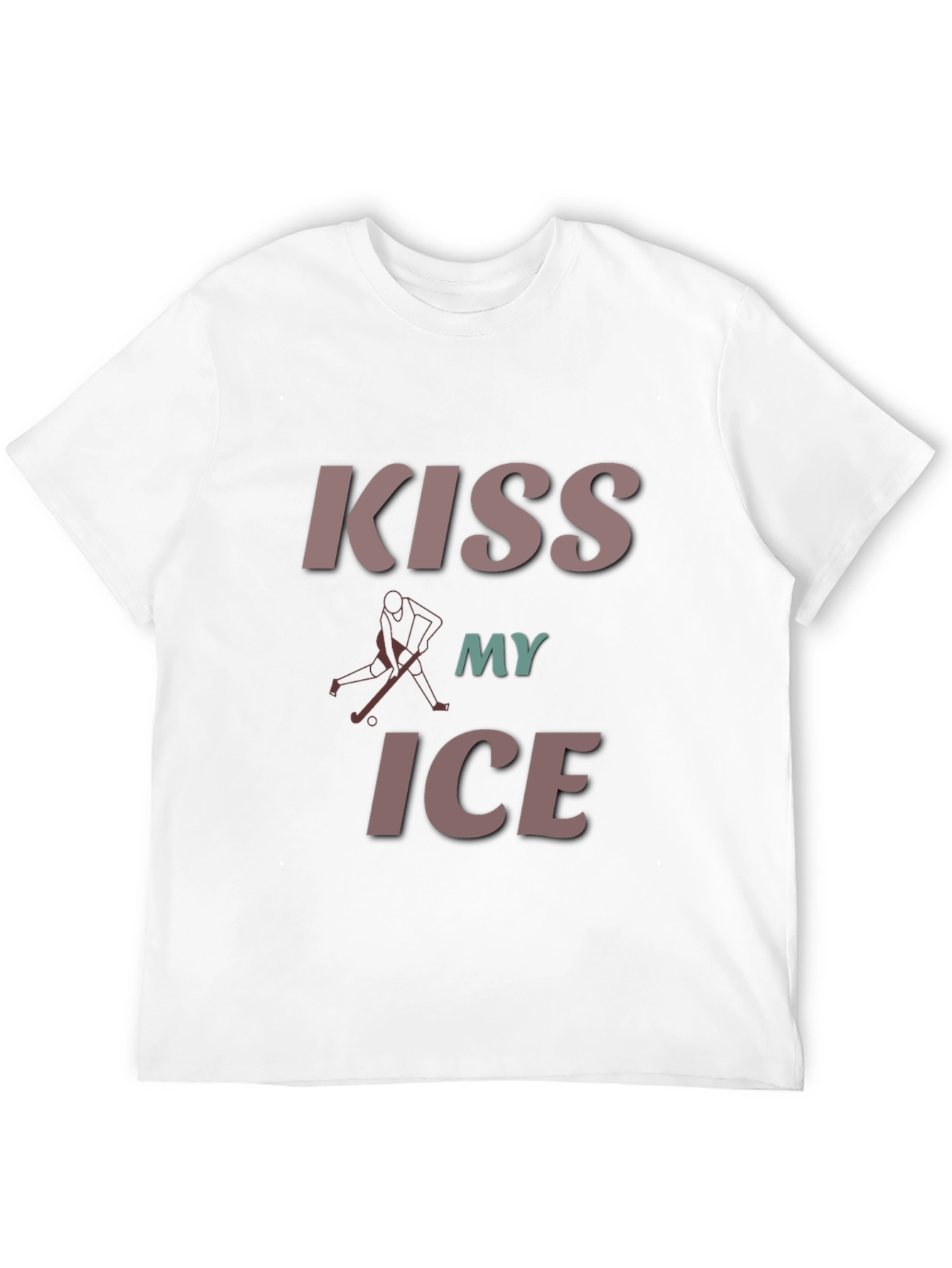 Camiseta Negra con Diseño de Hockey Kiss My Ice