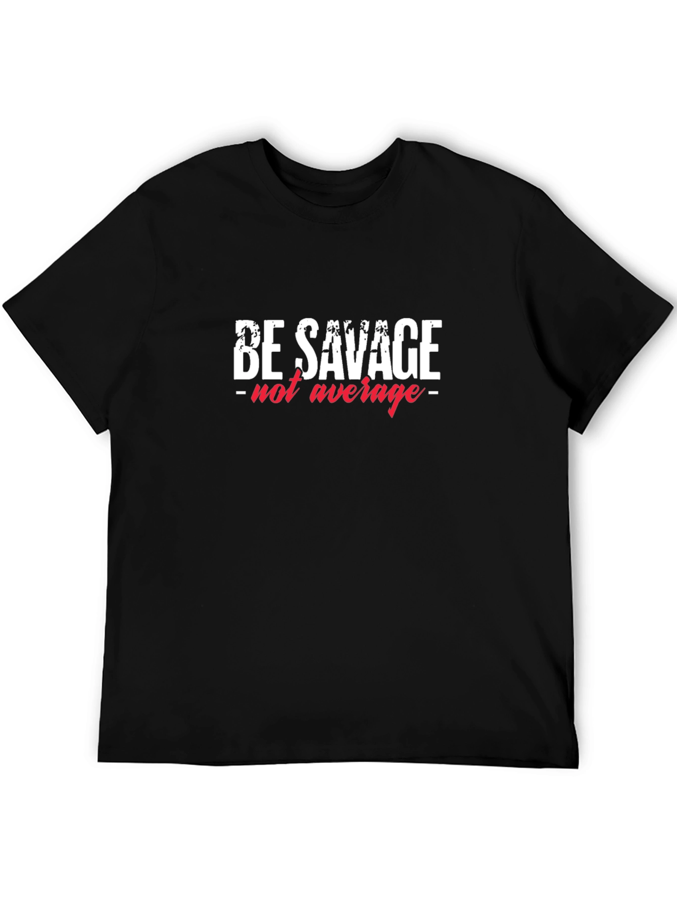 Camiseta Negra con Diseño Be Savage - not average
