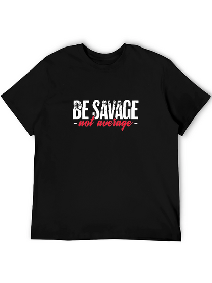 Camiseta Negra con Diseño Be Savage - not average