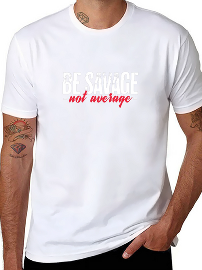 Camiseta Negra con Diseño Be Savage - not average