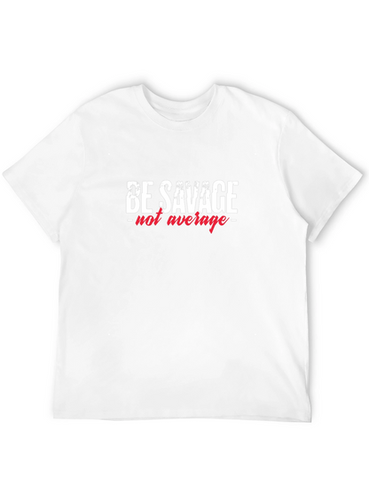 Camiseta Negra con Diseño Be Savage - not average