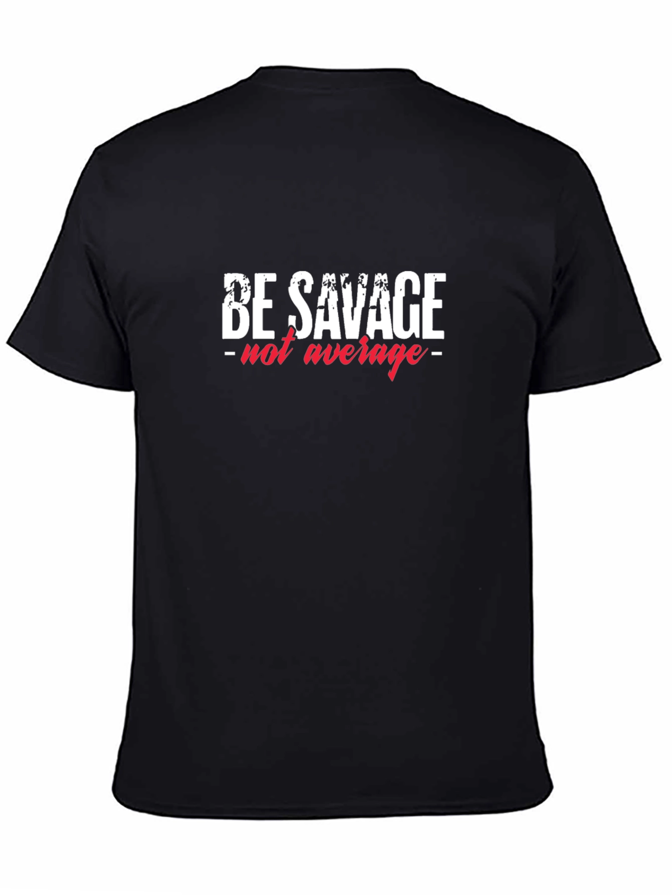 Camiseta Negra con Diseño Be Savage - not average