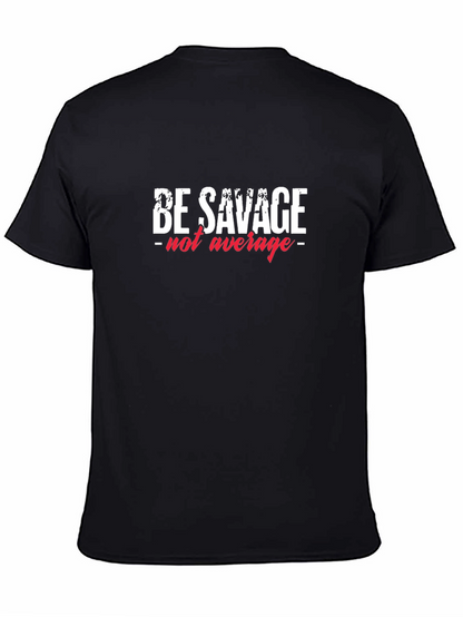 Camiseta Negra con Diseño Be Savage - not average