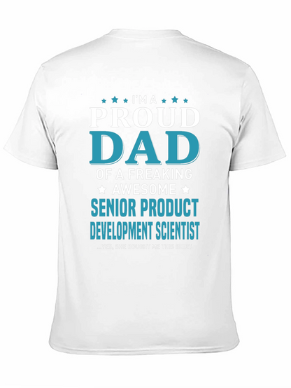 Camiseta Hombre: Papá Orgulloso de Científica Senior