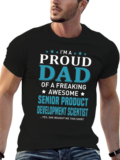 Camiseta Hombre: Papá Orgulloso de Científica Senior