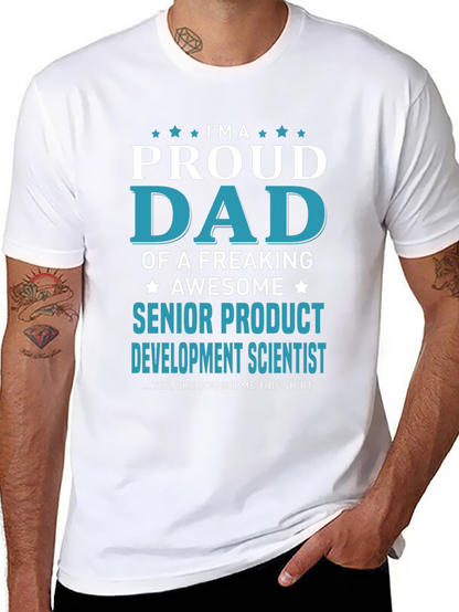 Camiseta Hombre: Papá Orgulloso de Científica Senior