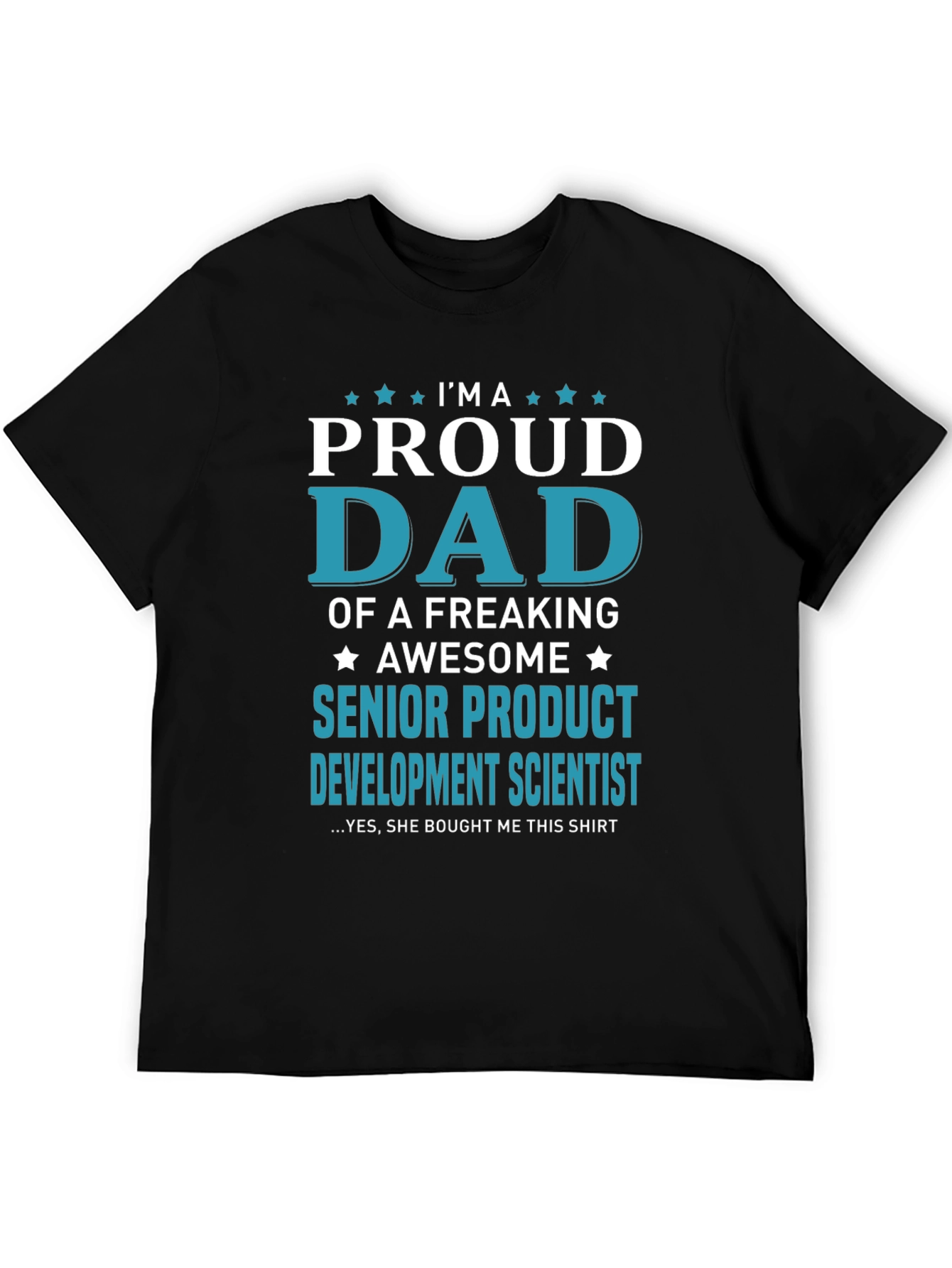 Camiseta Hombre: Papá Orgulloso de Científica Senior