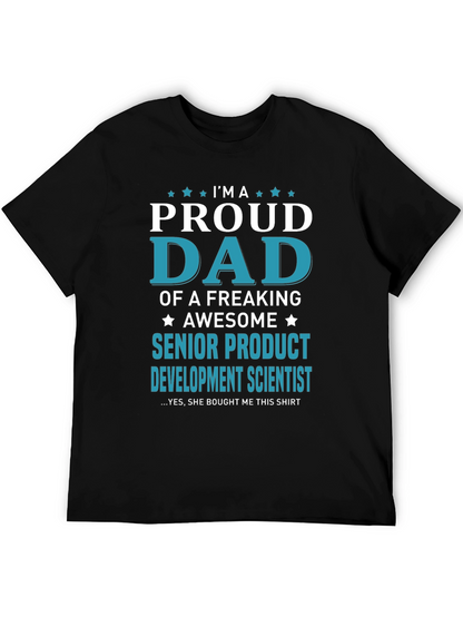 Camiseta Hombre: Papá Orgulloso de Científica Senior