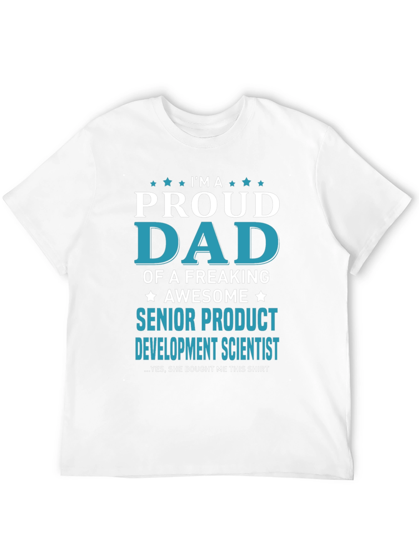 Camiseta Hombre: Papá Orgulloso de Científica Senior