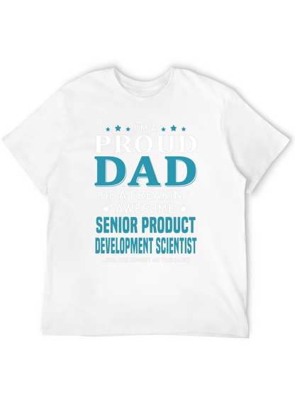 Camiseta Hombre: Papá Orgulloso de Científica Senior