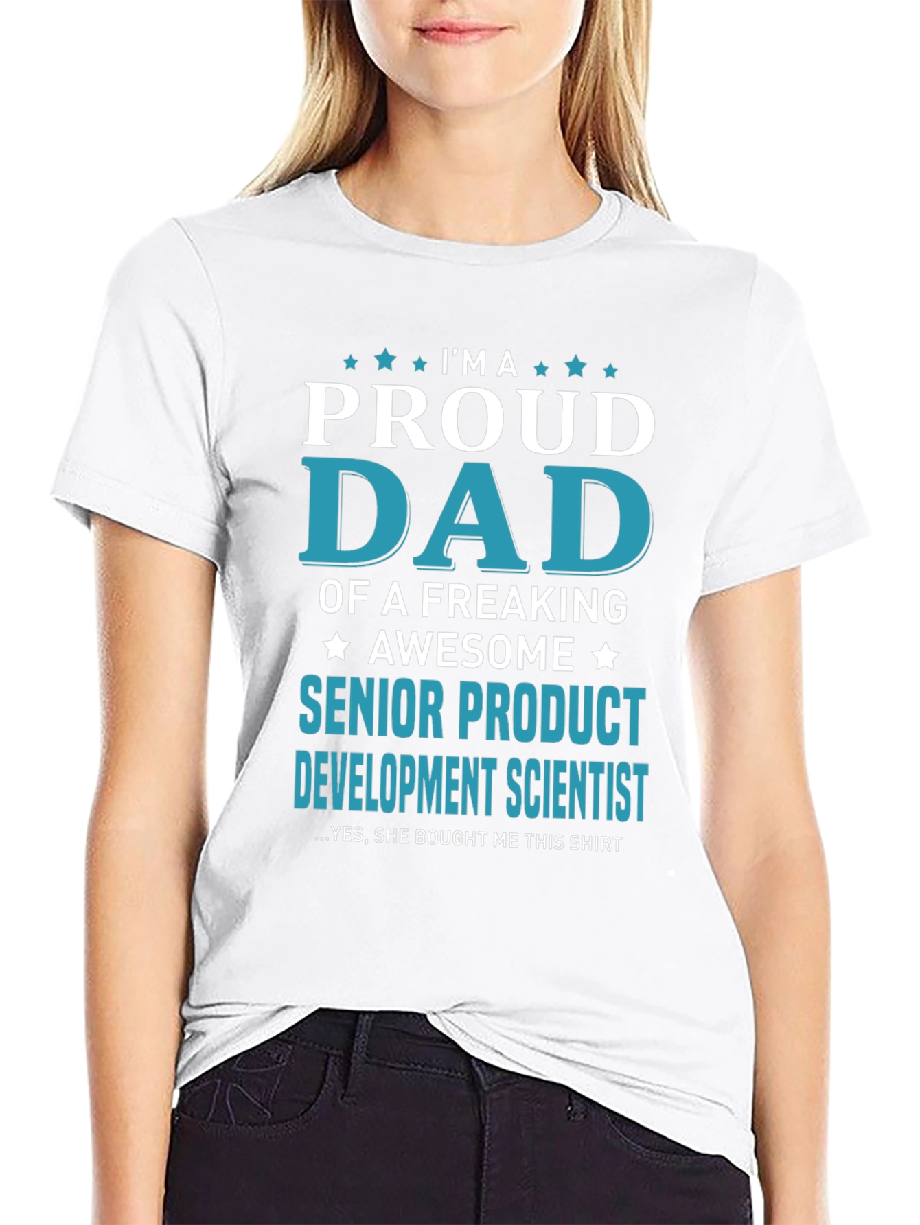 Camiseta Hombre: Papá Orgulloso de Científica Senior