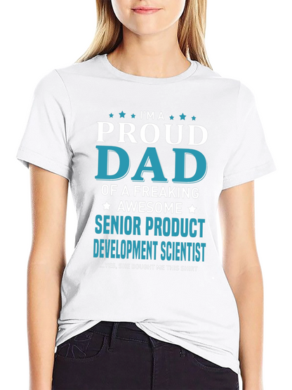 Camiseta Hombre: Papá Orgulloso de Científica Senior