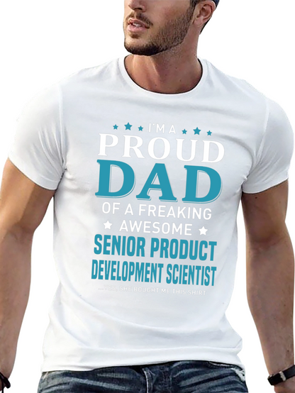 Camiseta Hombre: Papá Orgulloso de Científica Senior