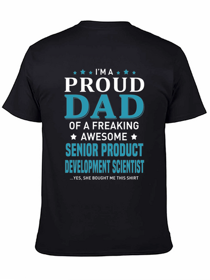 Camiseta Hombre: Papá Orgulloso de Científica Senior