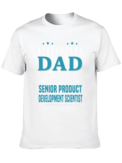 Camiseta Hombre: Papá Orgulloso de Científica Senior