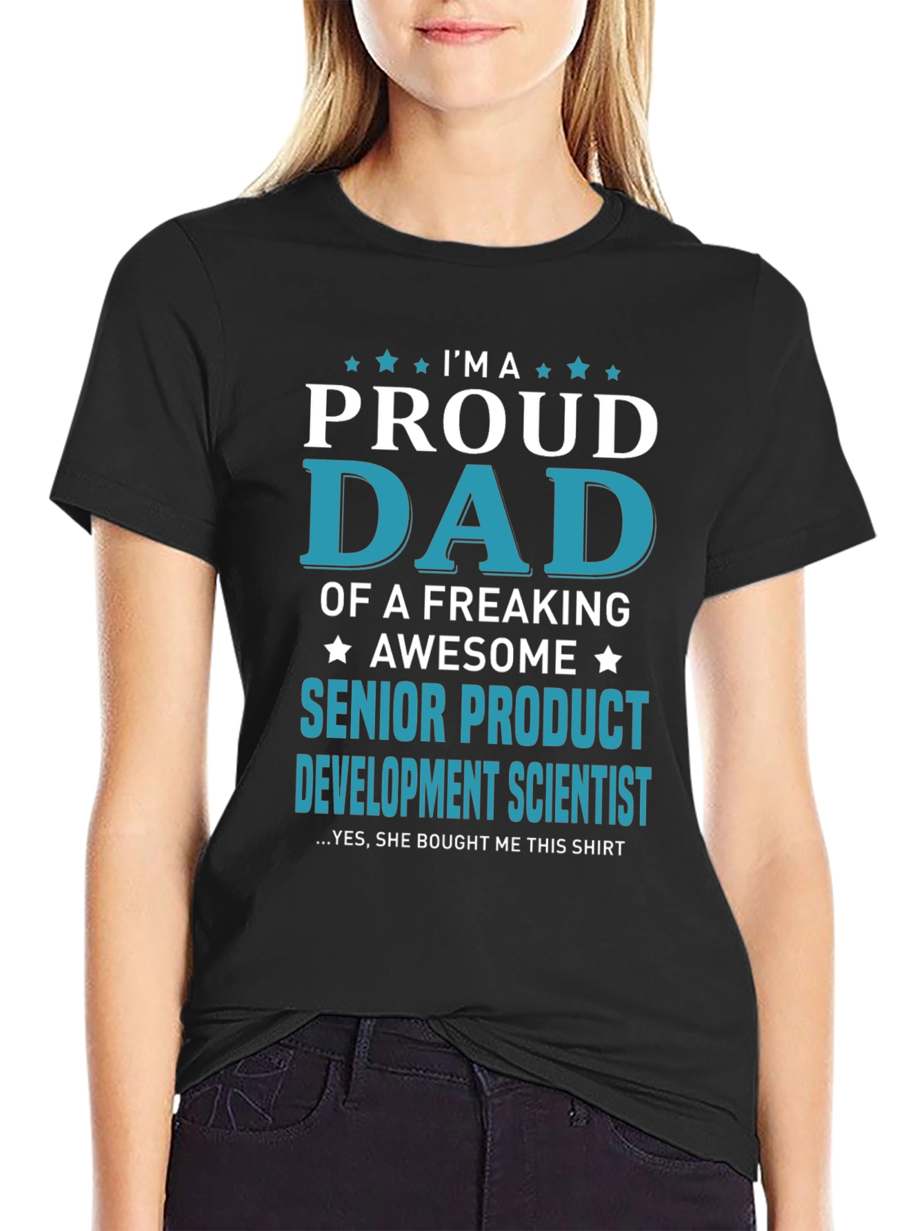 Camiseta Hombre: Papá Orgulloso de Científica Senior