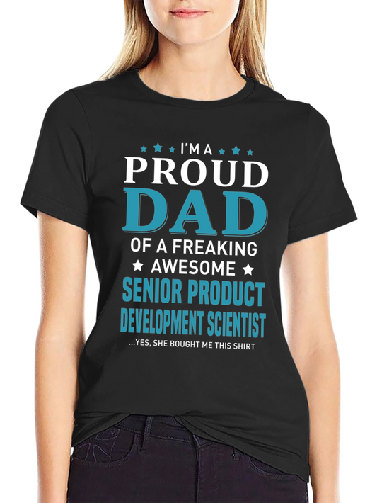 Camiseta Hombre: Papá Orgulloso de Científica Senior