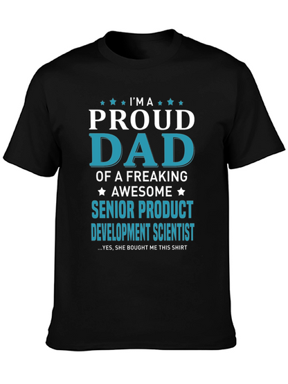 Camiseta Hombre: Papá Orgulloso de Científica Senior