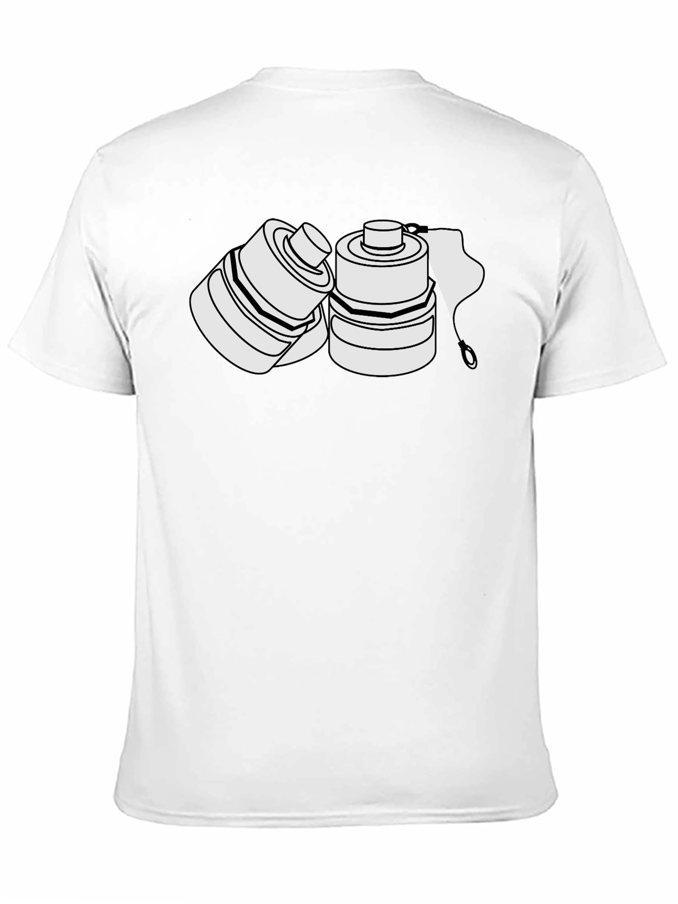Camiseta Negra con Diseño de Latas Abstractas