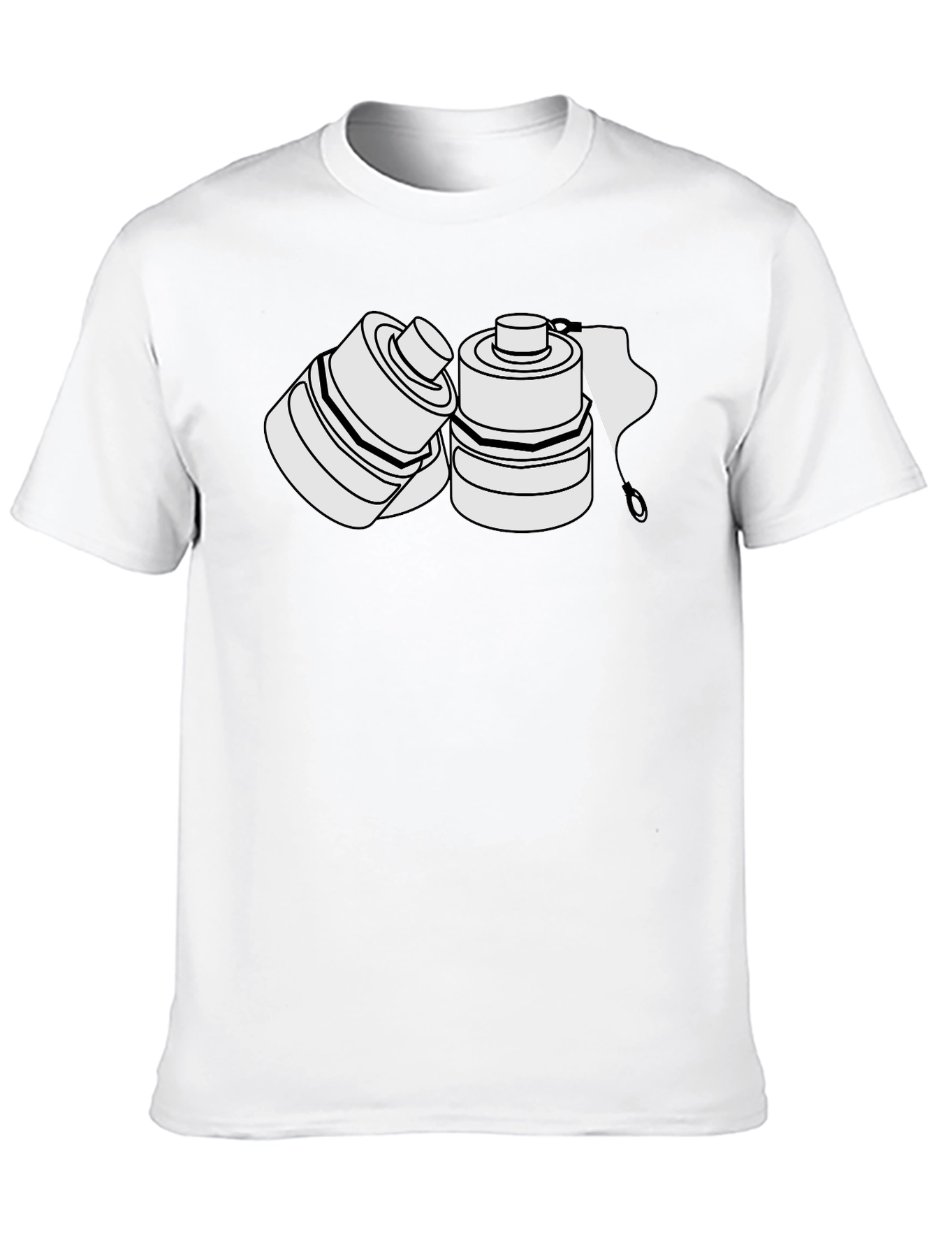 Camiseta Negra con Diseño de Latas Abstractas