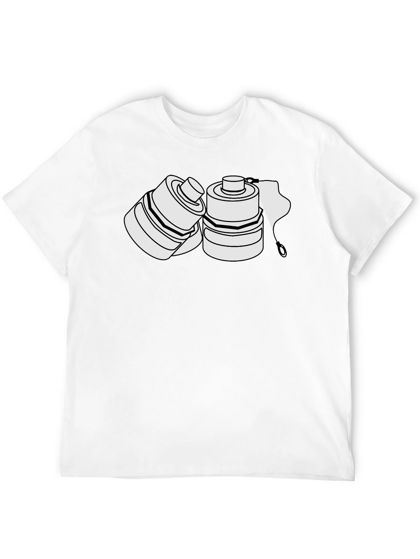 Camiseta Negra con Diseño de Latas Abstractas