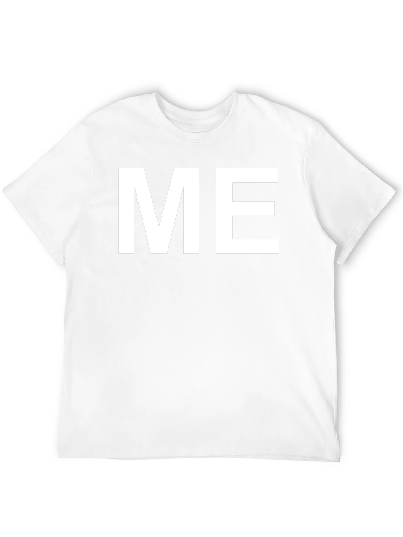 Camiseta Negra Hombre con Texto ME en Blanco