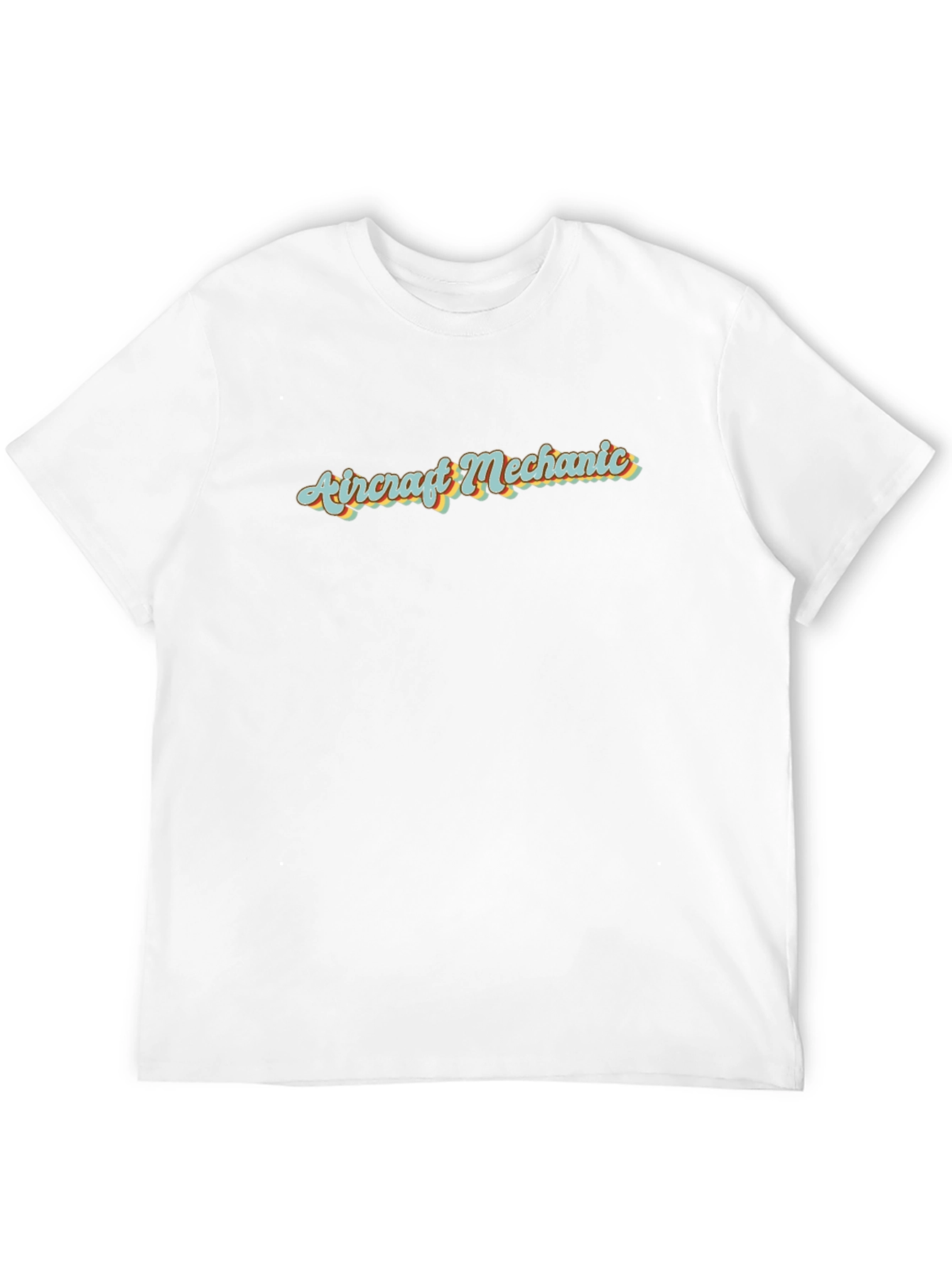 Camiseta Negra Mecánico de Aviones Retro