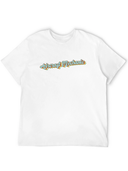 Camiseta Negra Mecánico de Aviones Retro