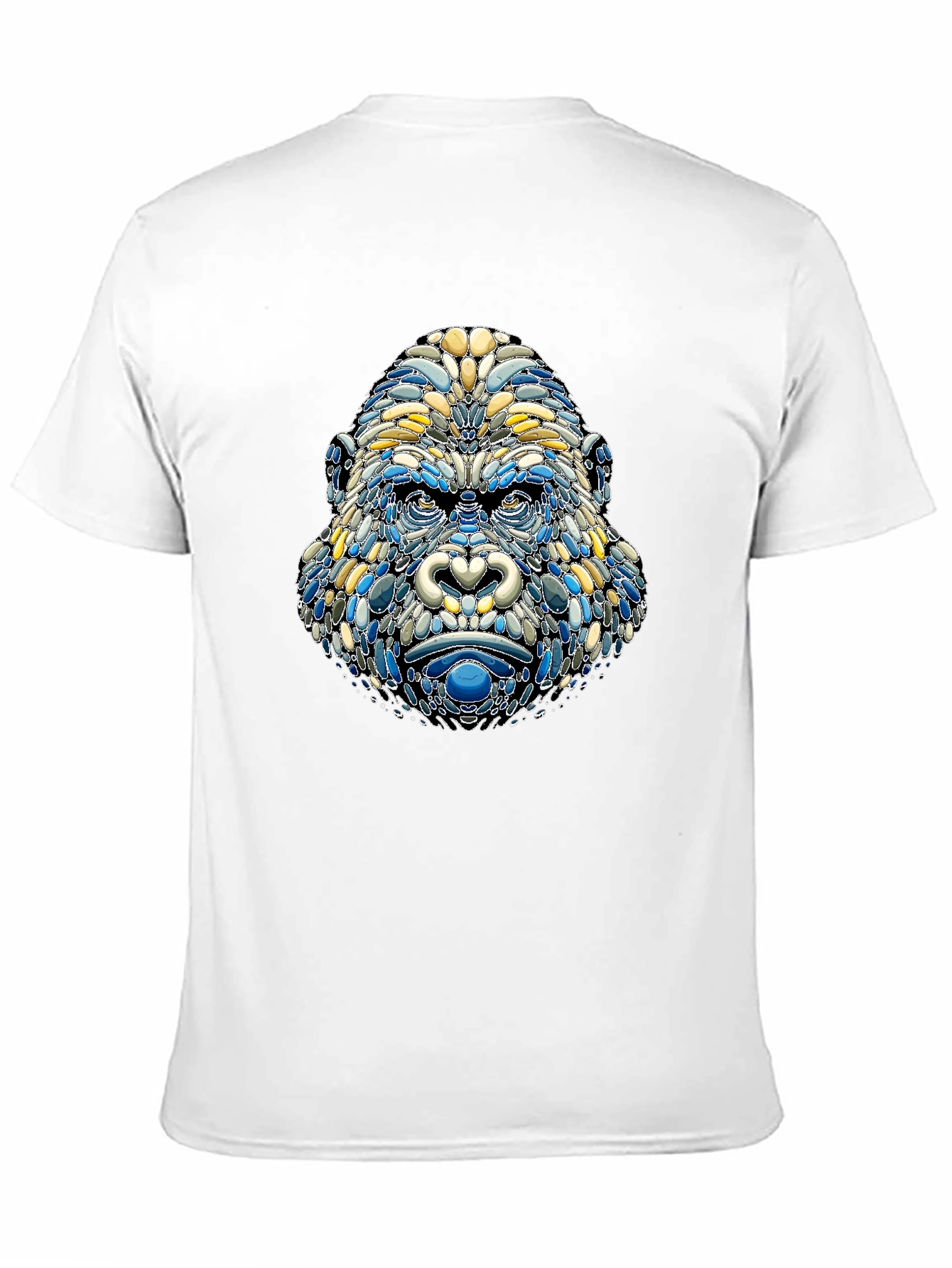 Camiseta Hombre Diseño Gorila Mosaico