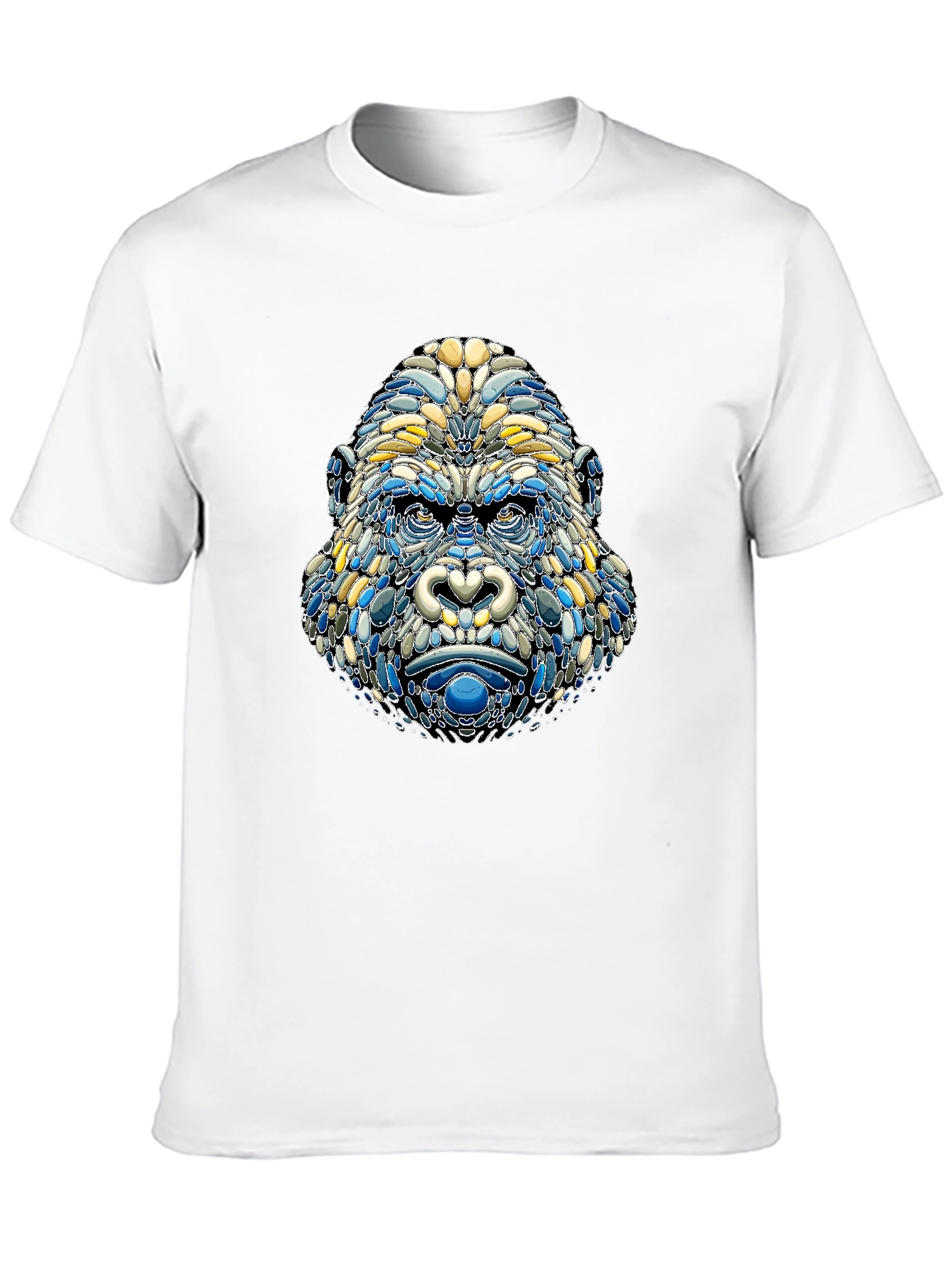 Camiseta Hombre Diseño Gorila Mosaico