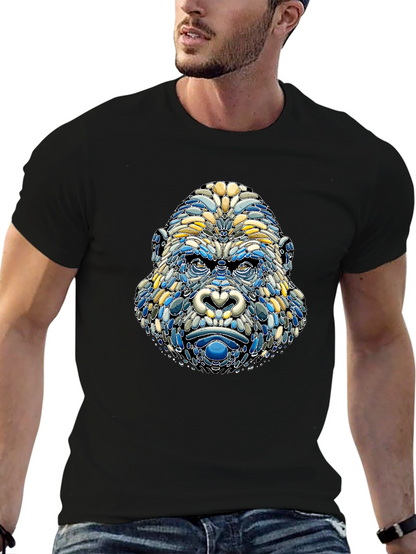 Camiseta Hombre Diseño Gorila Mosaico