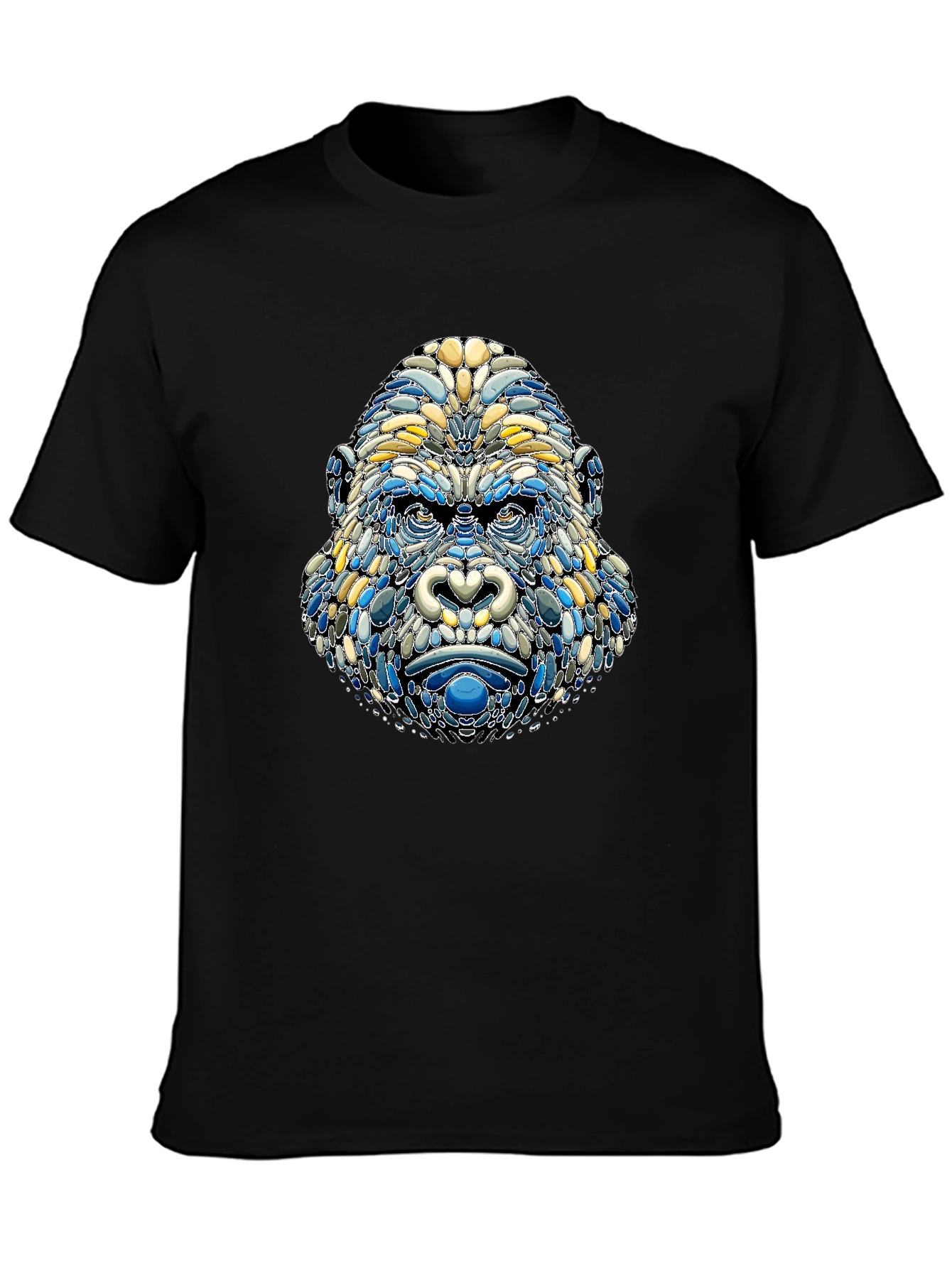 Camiseta Hombre Diseño Gorila Mosaico