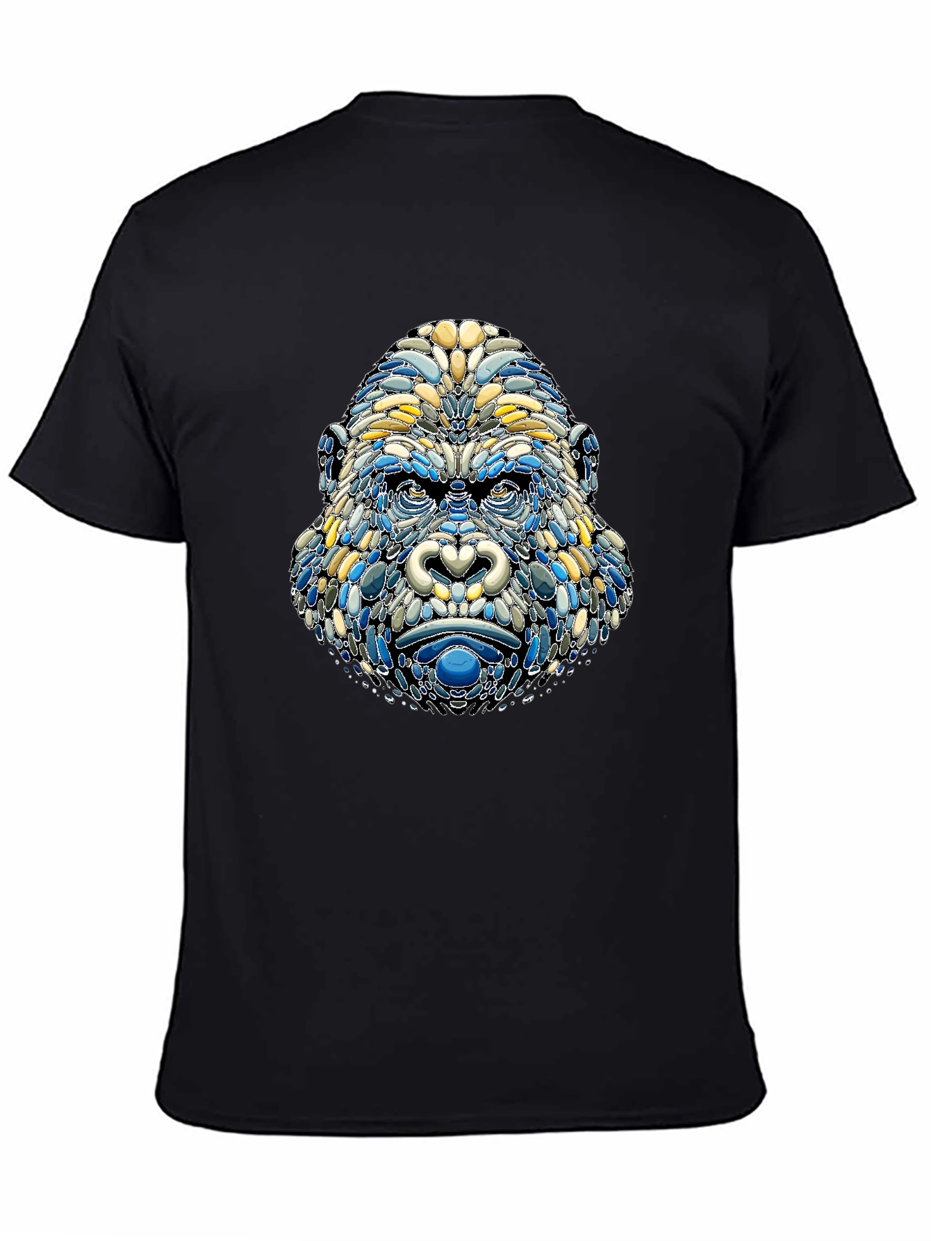 Camiseta Hombre Diseño Gorila Mosaico