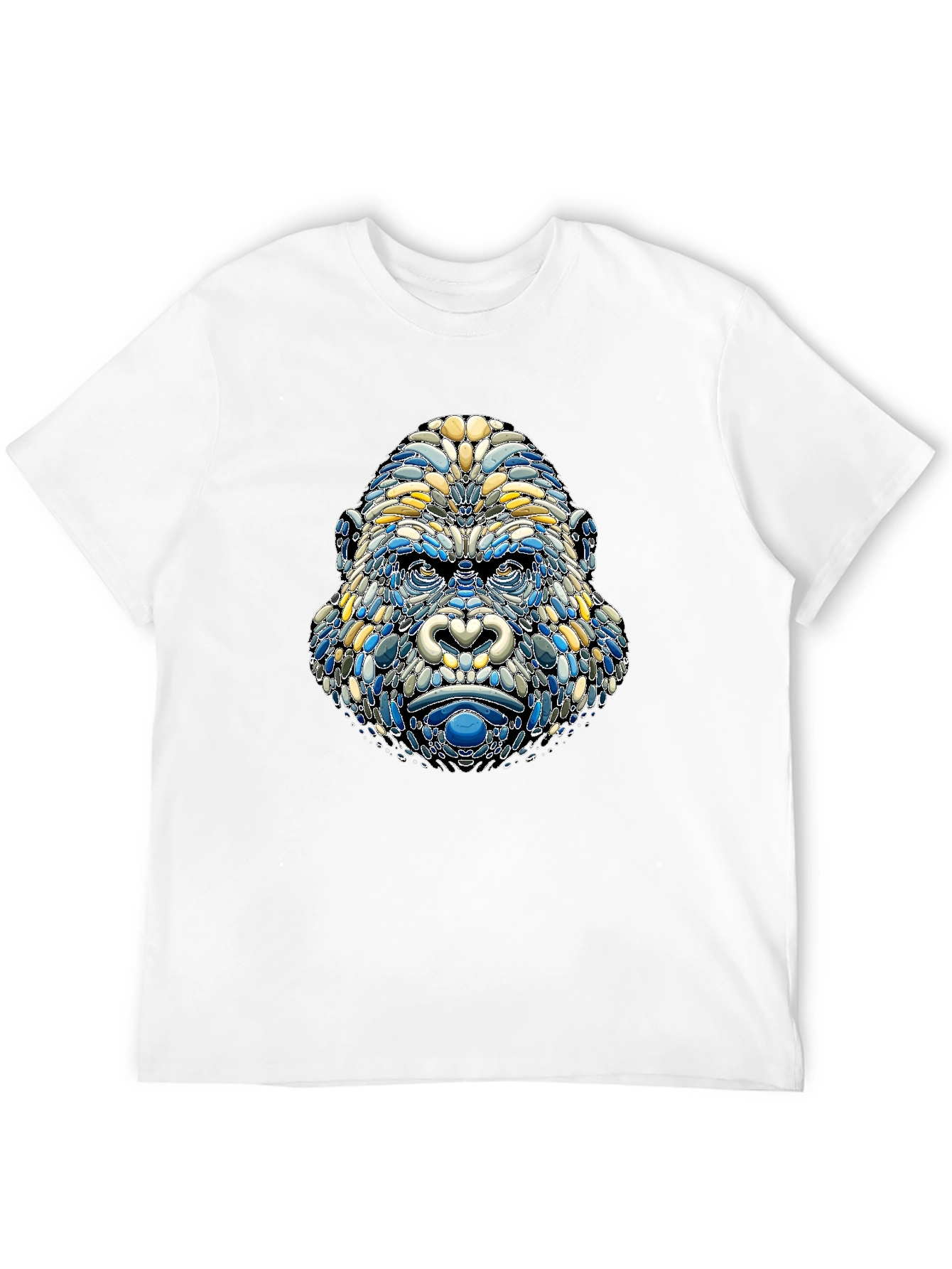 Camiseta Hombre Diseño Gorila Mosaico