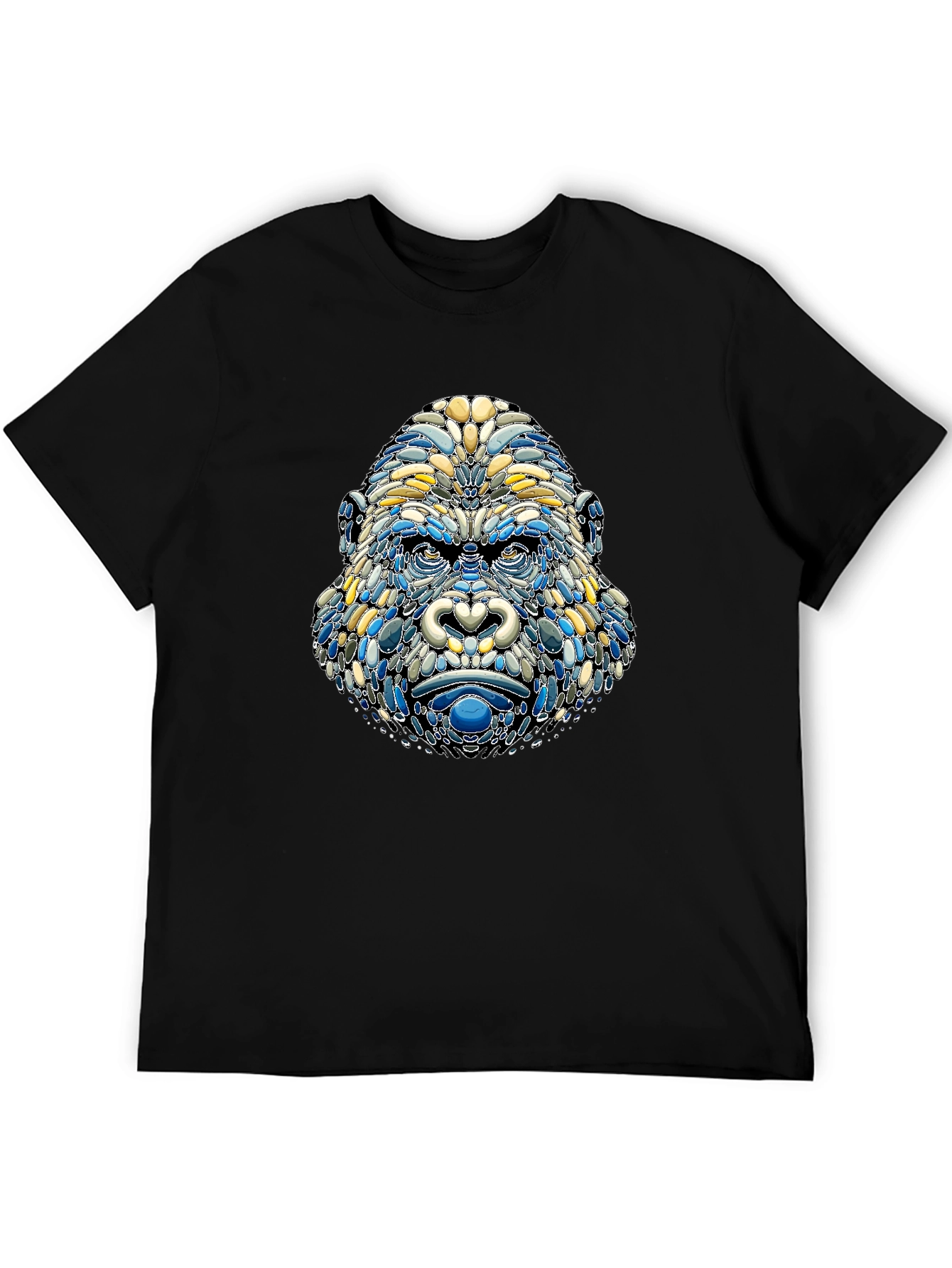 Camiseta Hombre Diseño Gorila Mosaico