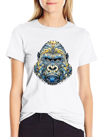 Camiseta Hombre Diseño Gorila Mosaico