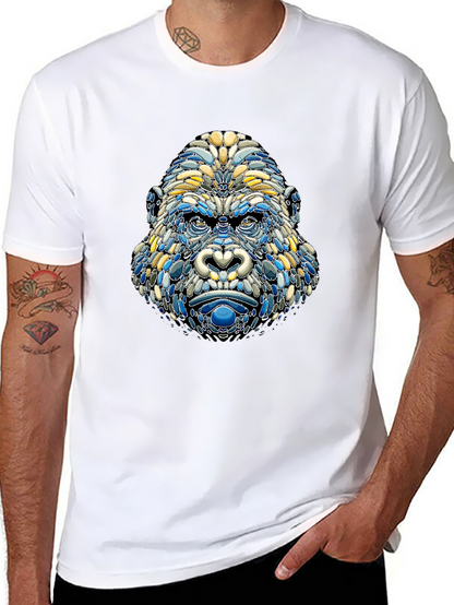 Camiseta Hombre Diseño Gorila Mosaico
