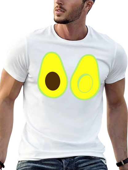 Camiseta Negra con Diseño de Aguacate Divertido