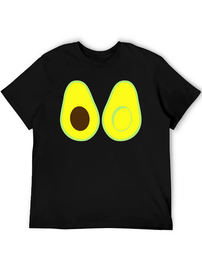 Camiseta Negra con Diseño de Aguacate Divertido