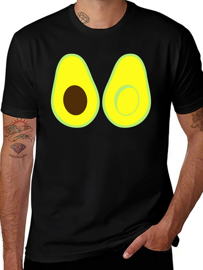 Camiseta Negra con Diseño de Aguacate Divertido