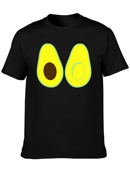 Camiseta Negra con Diseño de Aguacate Divertido