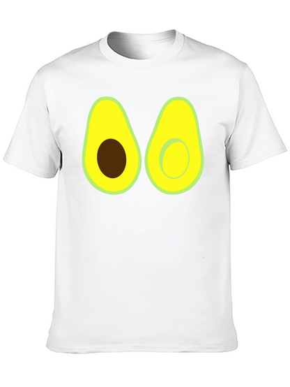 Camiseta Negra con Diseño de Aguacate Divertido