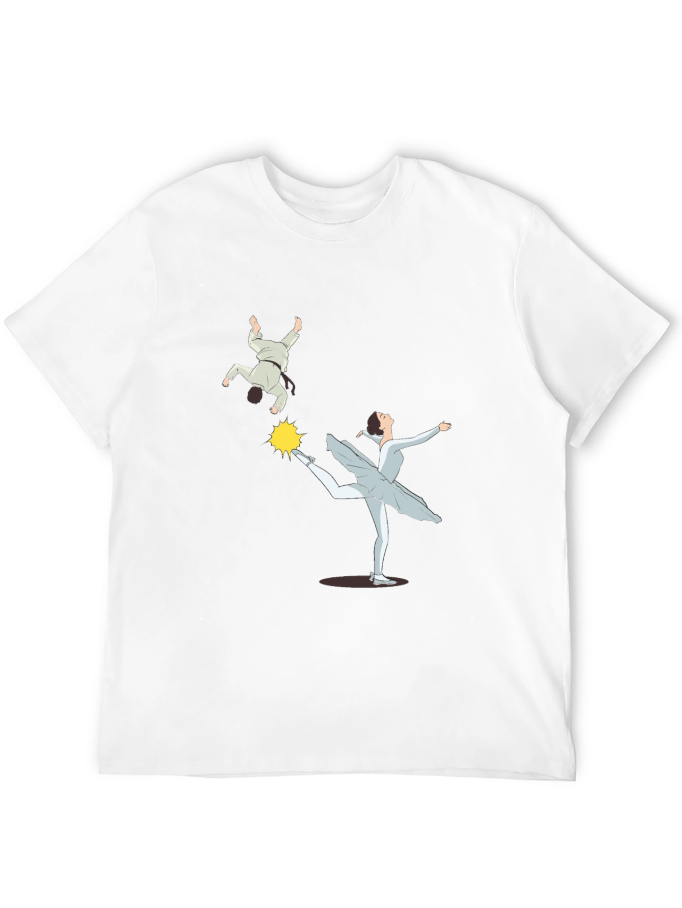 Camiseta Negra con Diseño de Bailarina y Judo