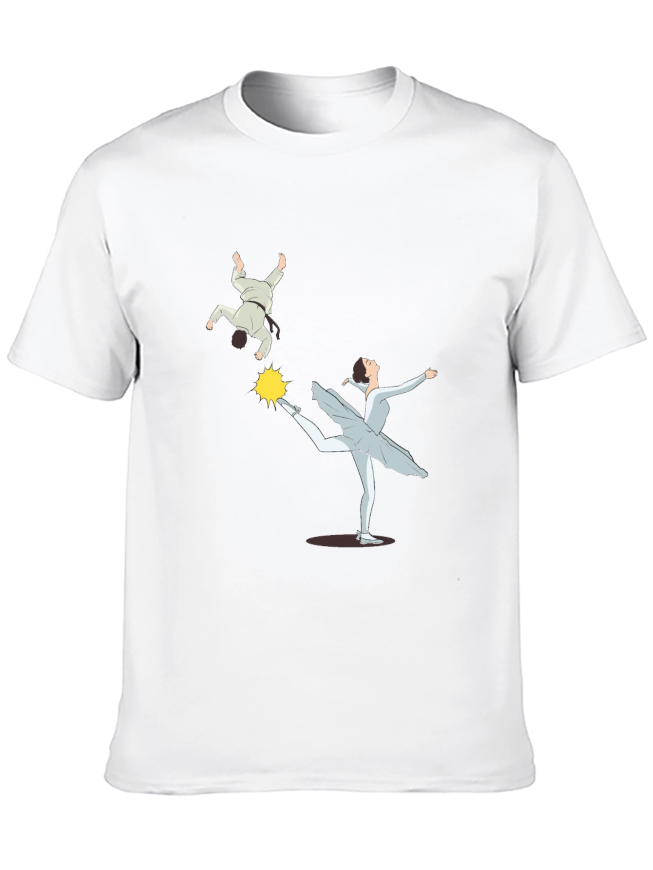 Camiseta Negra con Diseño de Bailarina y Judo