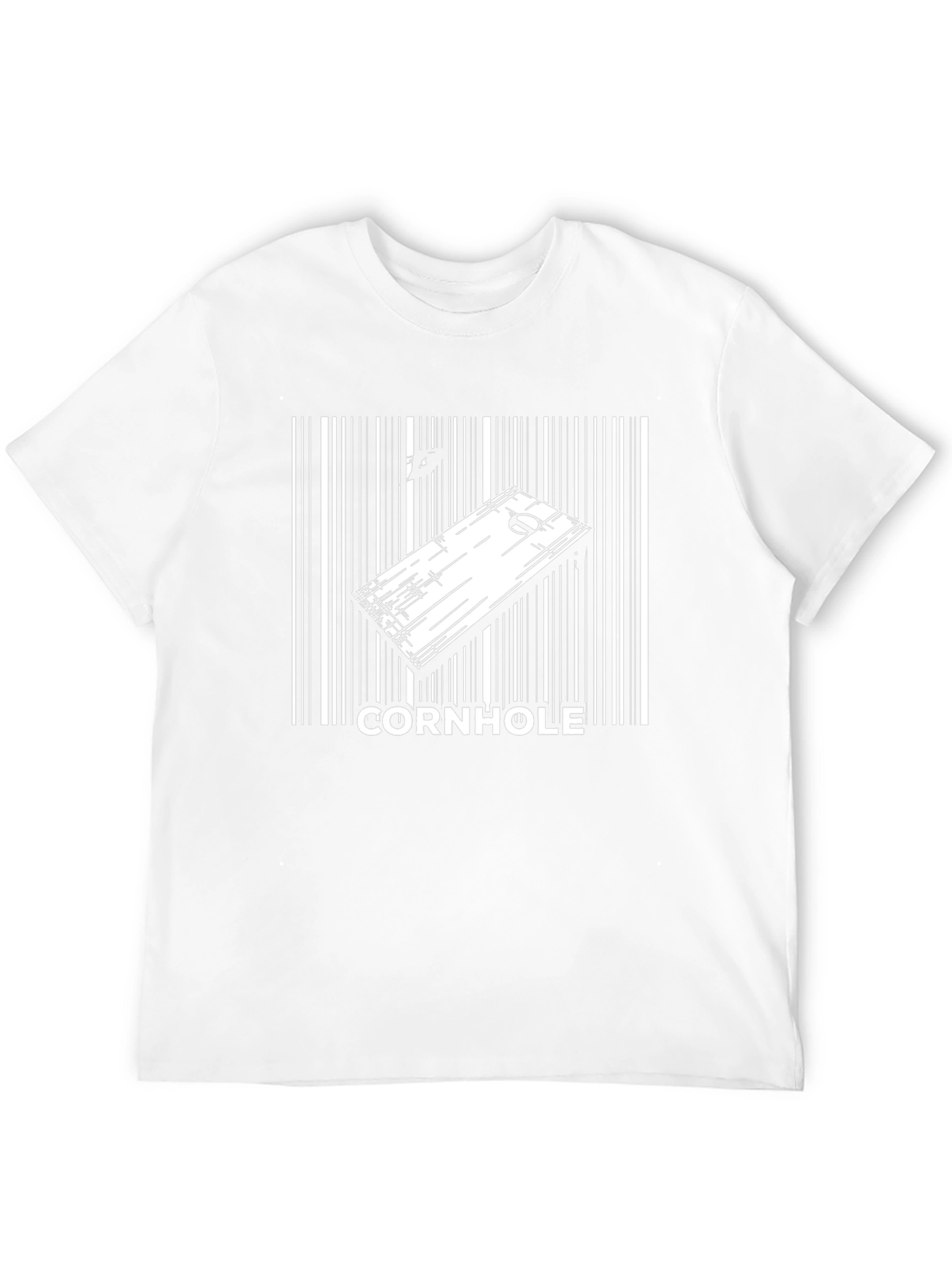 Camiseta Negra Hombre Diseño Cornhole