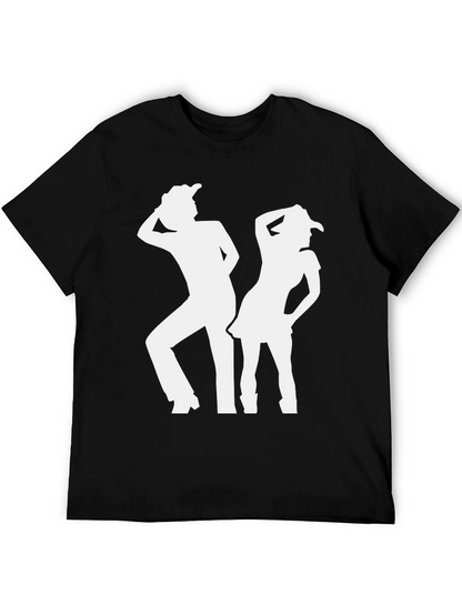Camiseta Negra Silueta Vaquera para Hombre